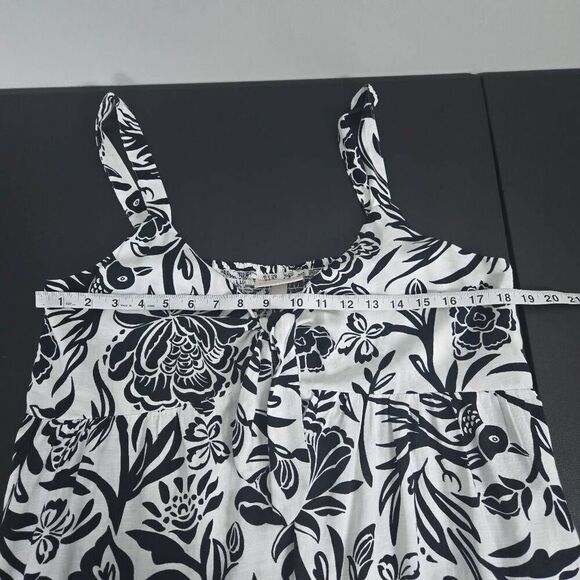 Knox Rose Womens Floral Babydoll Midi Dress Sz XL Black Sleeveless Summer Beachy - Picture 7 of 8